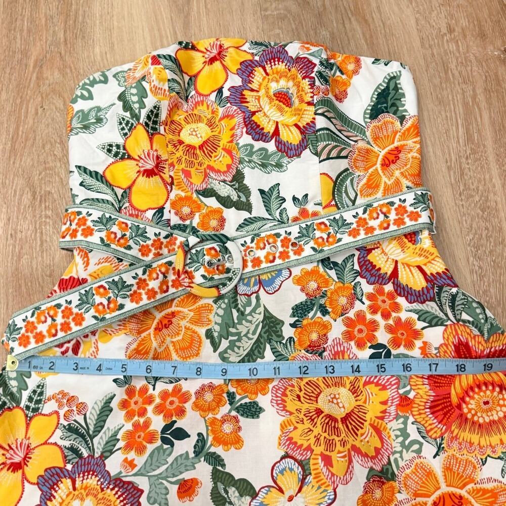 Joie Strapless Dress Women’s Size M 10 Colorful Floral Cruise Vacation Boho - Picture 13 of 15